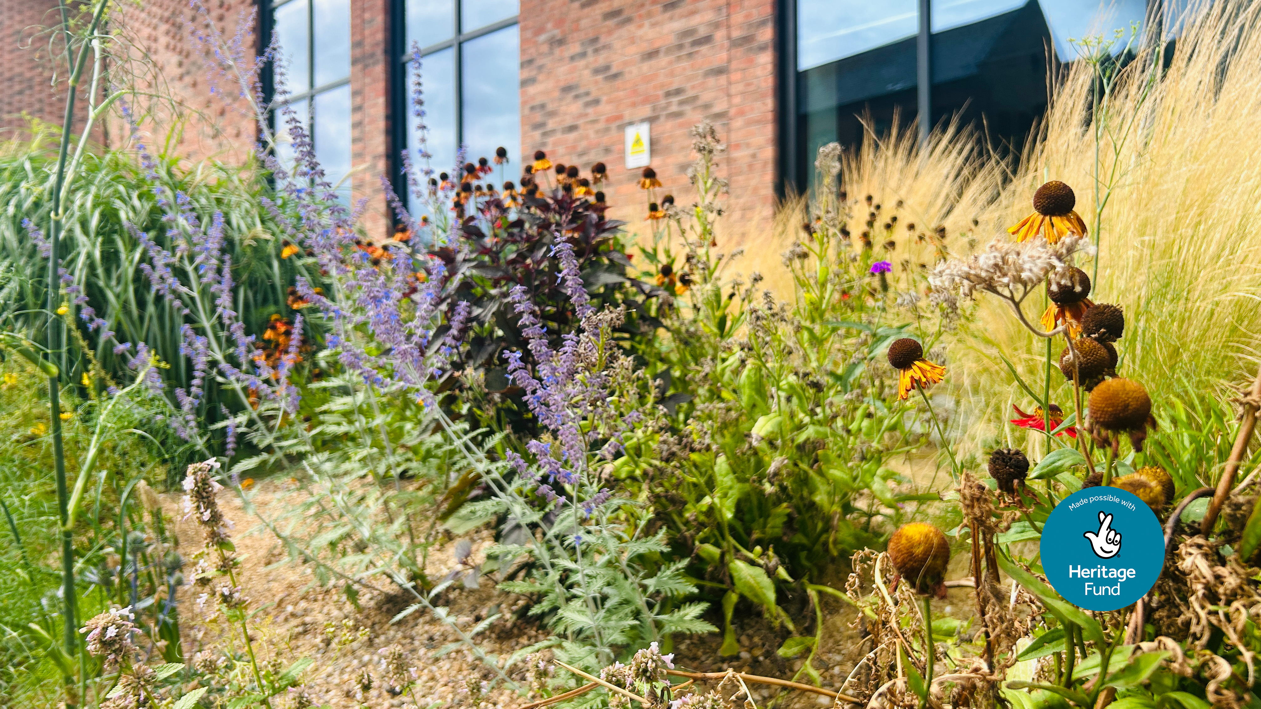 Flowers in front of Nottingham College City Hub Campus