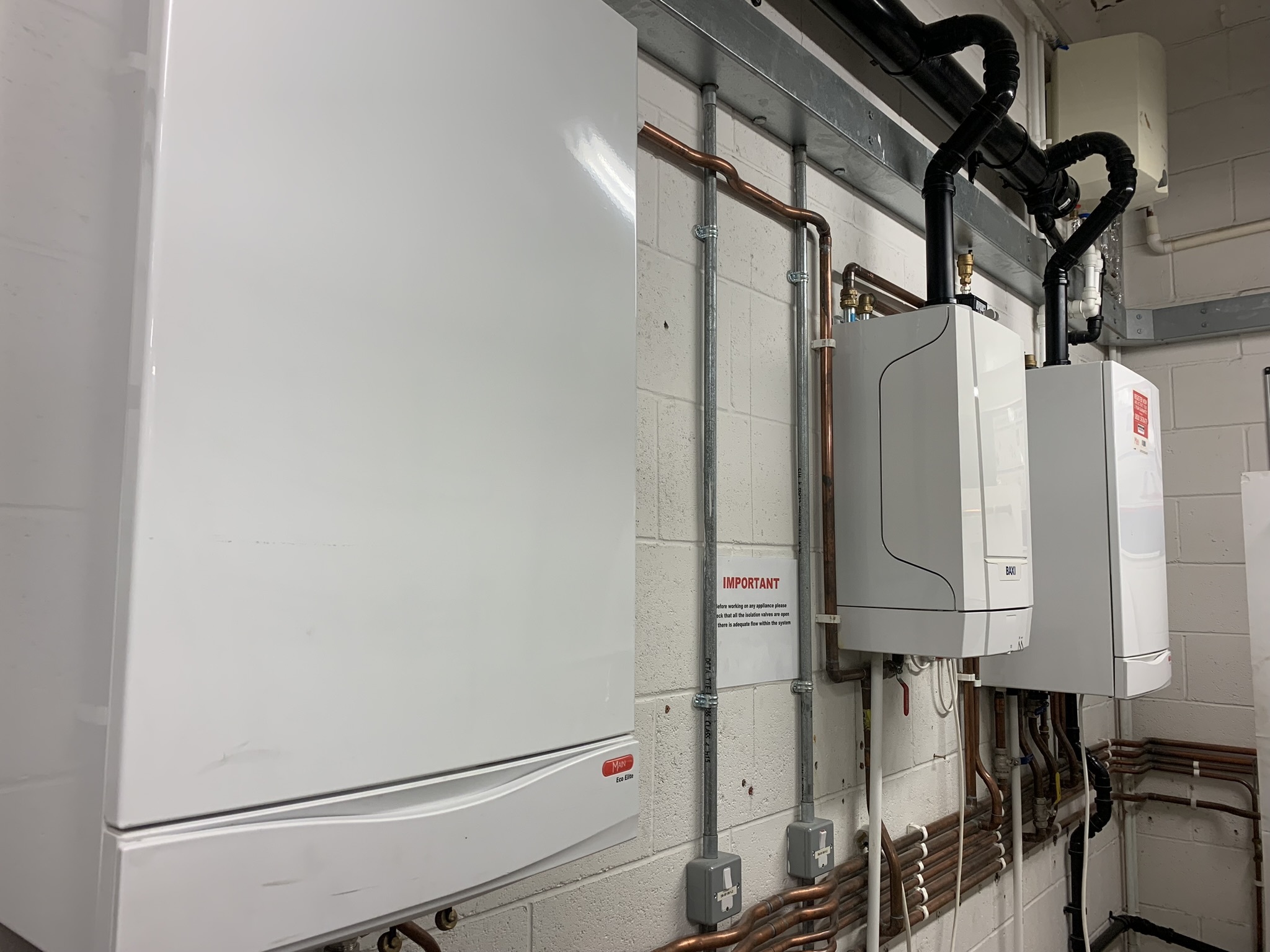 Boilers in our Gas Centre at Basford.