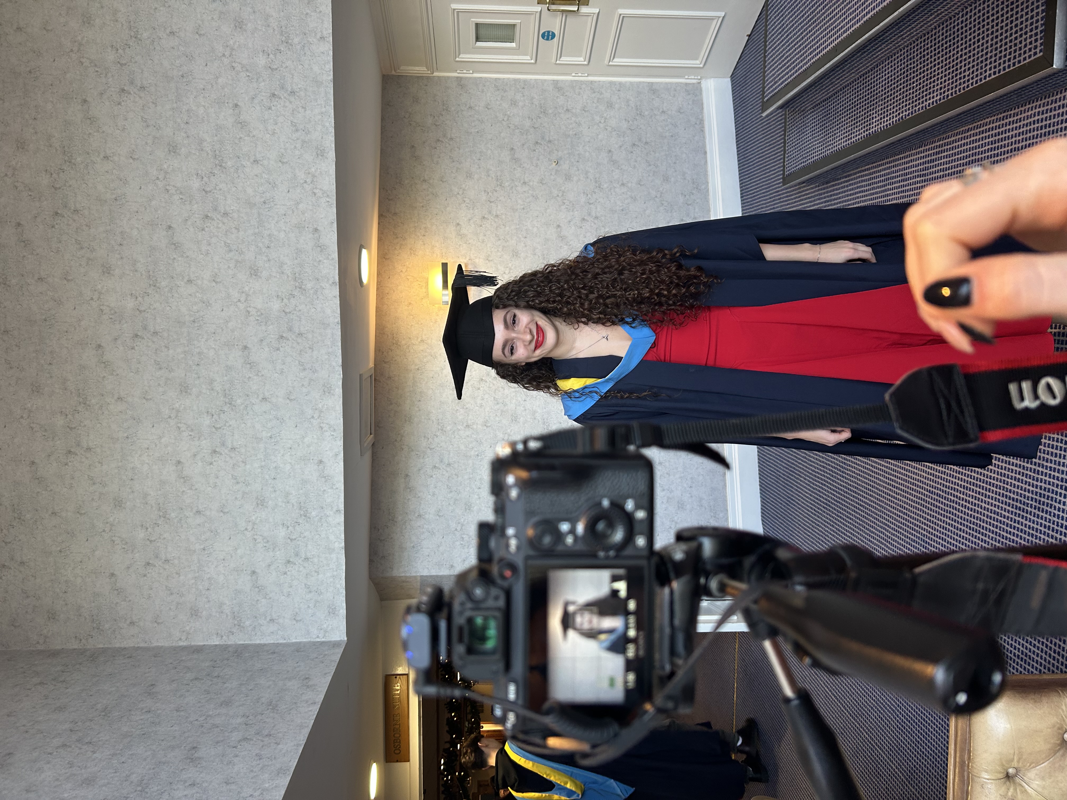 Graduate being interviews