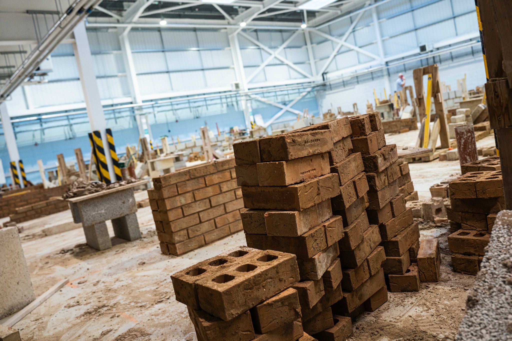 Brickwork inside the Construction Skills Centre