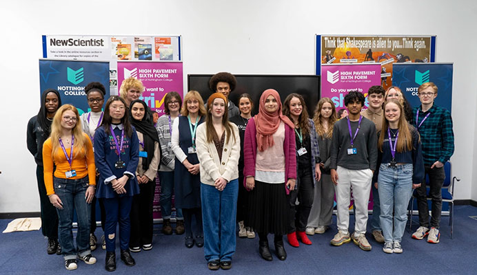 A group of Strive students with members of staff at the presentation