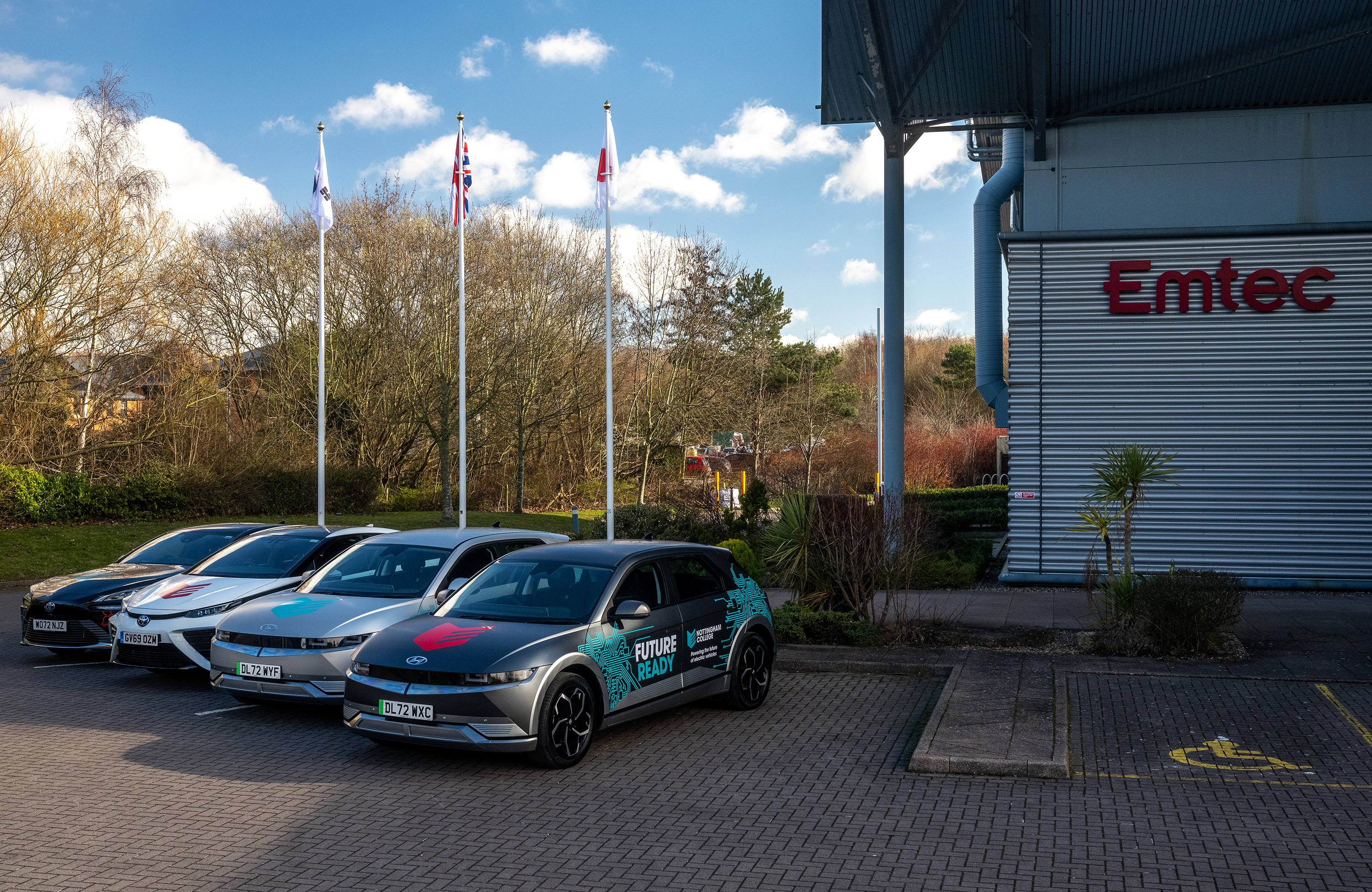 4 Electric vehicles outside of our Ruddington campus