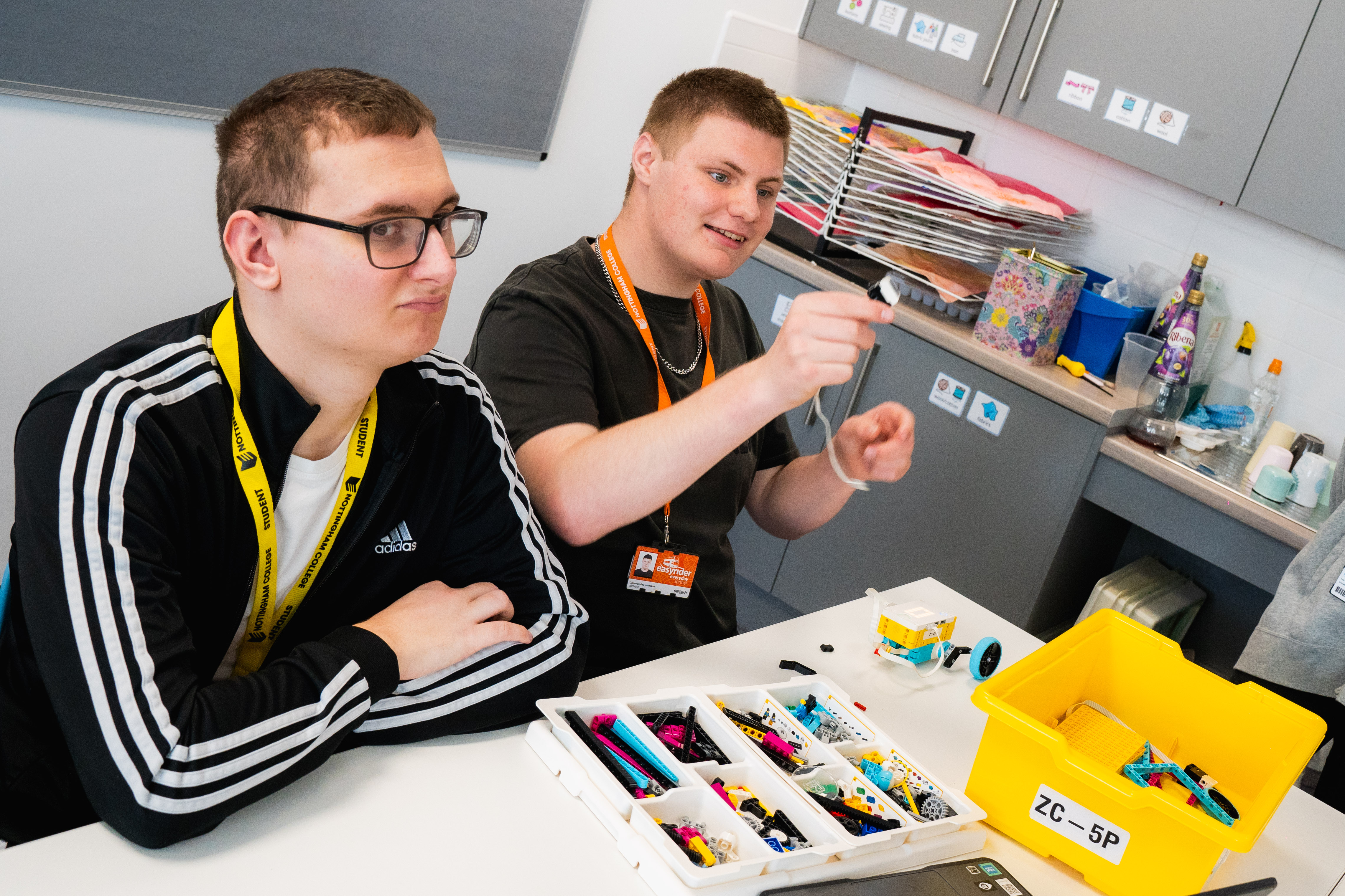 Students taking part in Lego Education Project