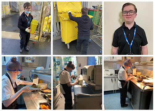 Project Search interns working in various departments at the City Hospital in Nottingham