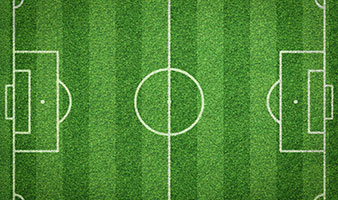 A marked out football pitch