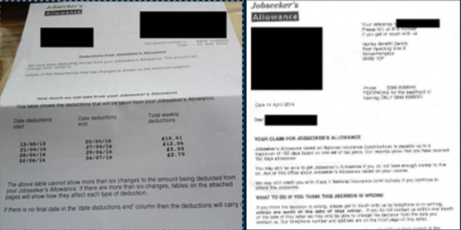 Examples of benefit letters