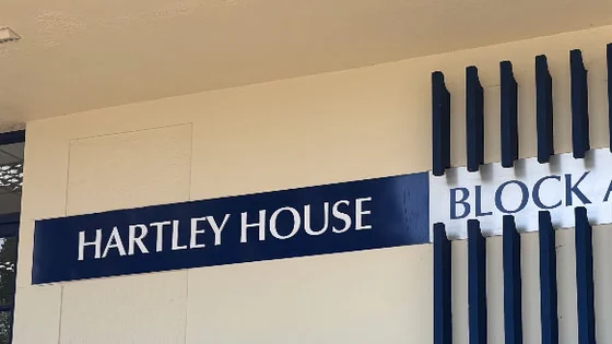 An image of the outside of Hartley House