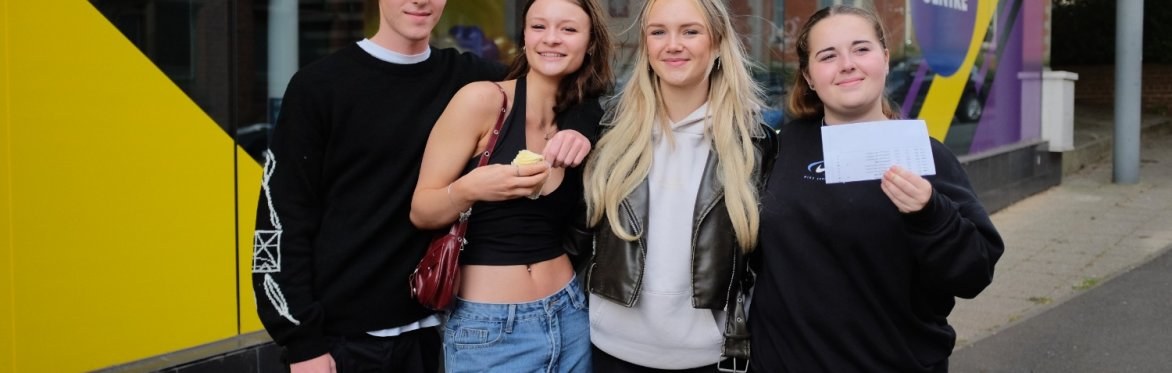 A Level students outside High Pavement Sixth Form