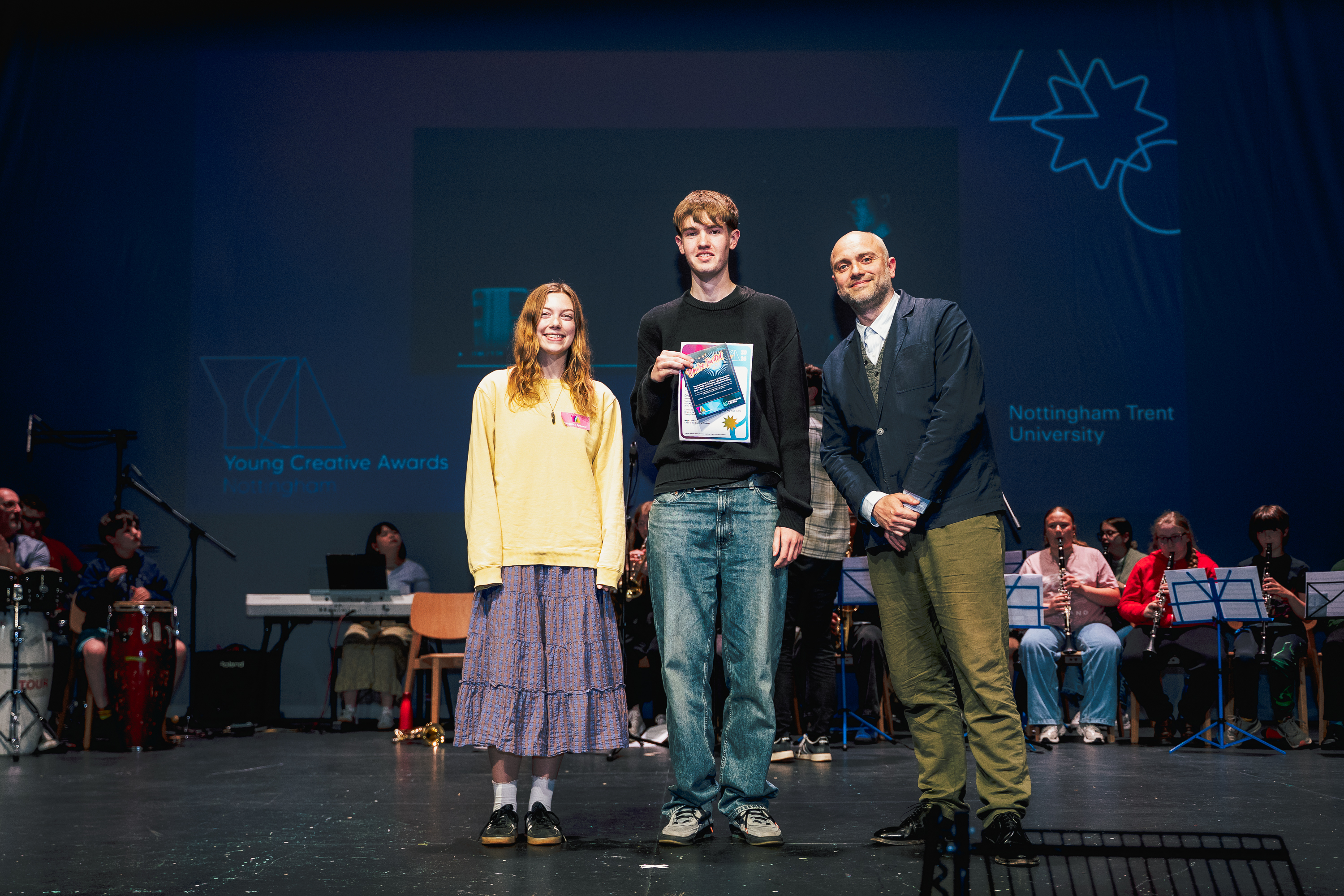 Danny receiving his award