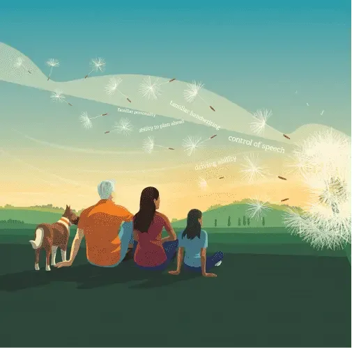 Banner people with dandelion messages mbl