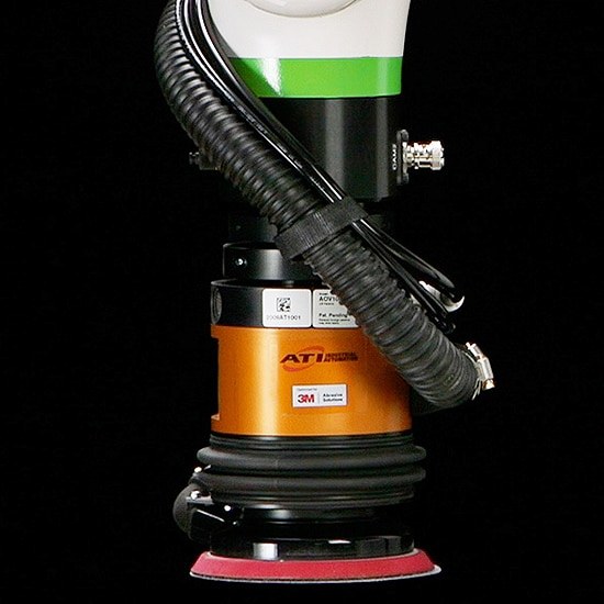 ATI AOV orbital sander for CRX cobots