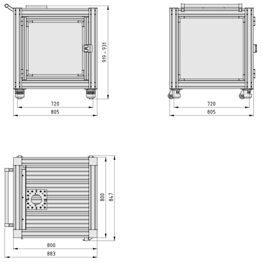 Cobot Island Dimensions