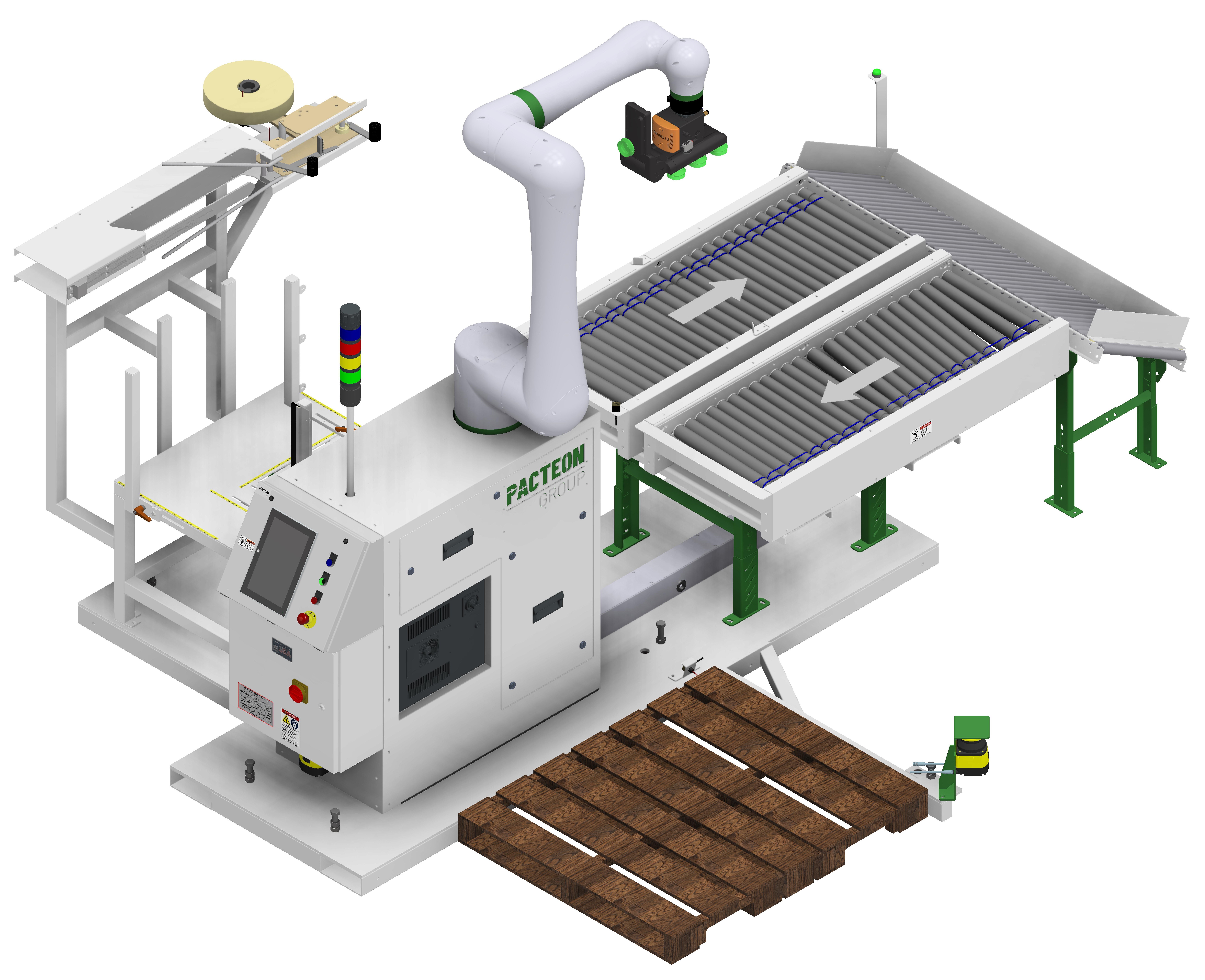 Pacteon FANUC CRX Cobot Erector Palletizer