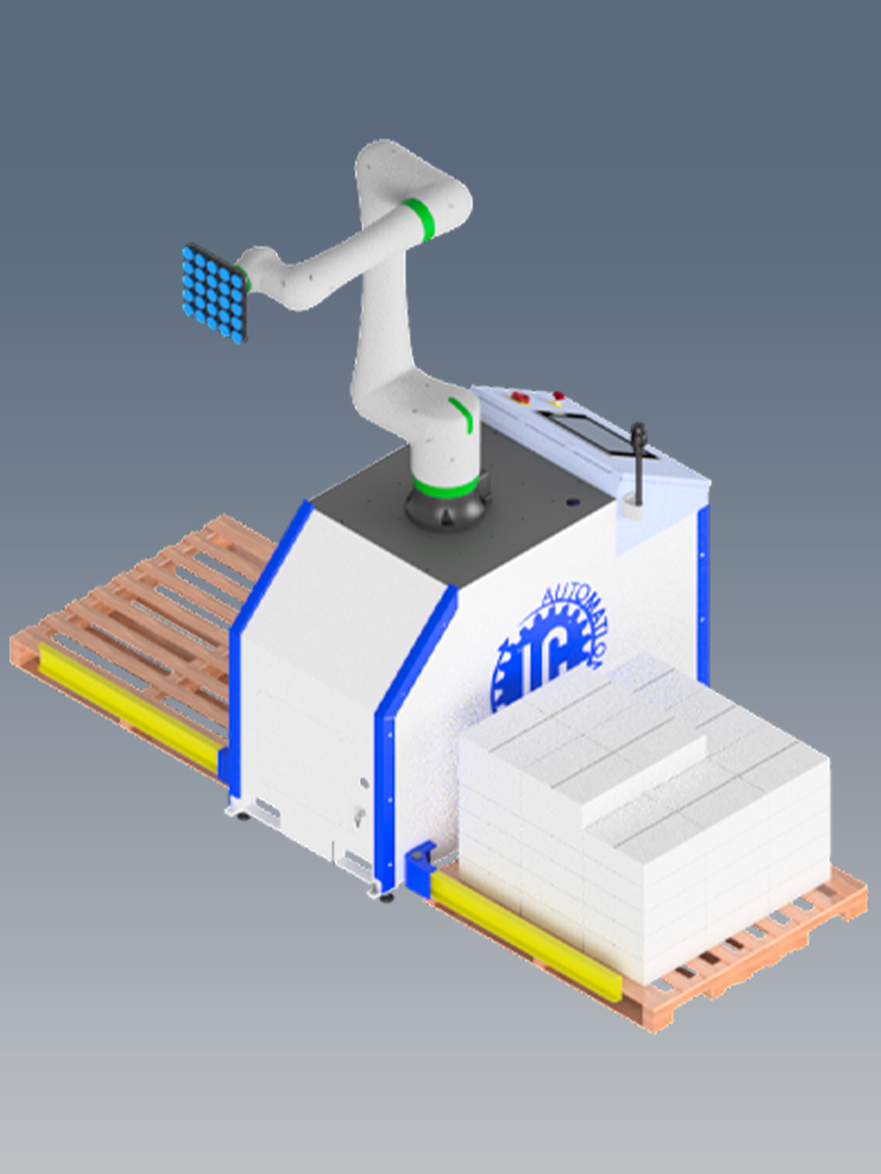 Smart Pallet 1000 FANUC Cobot Go Render 1