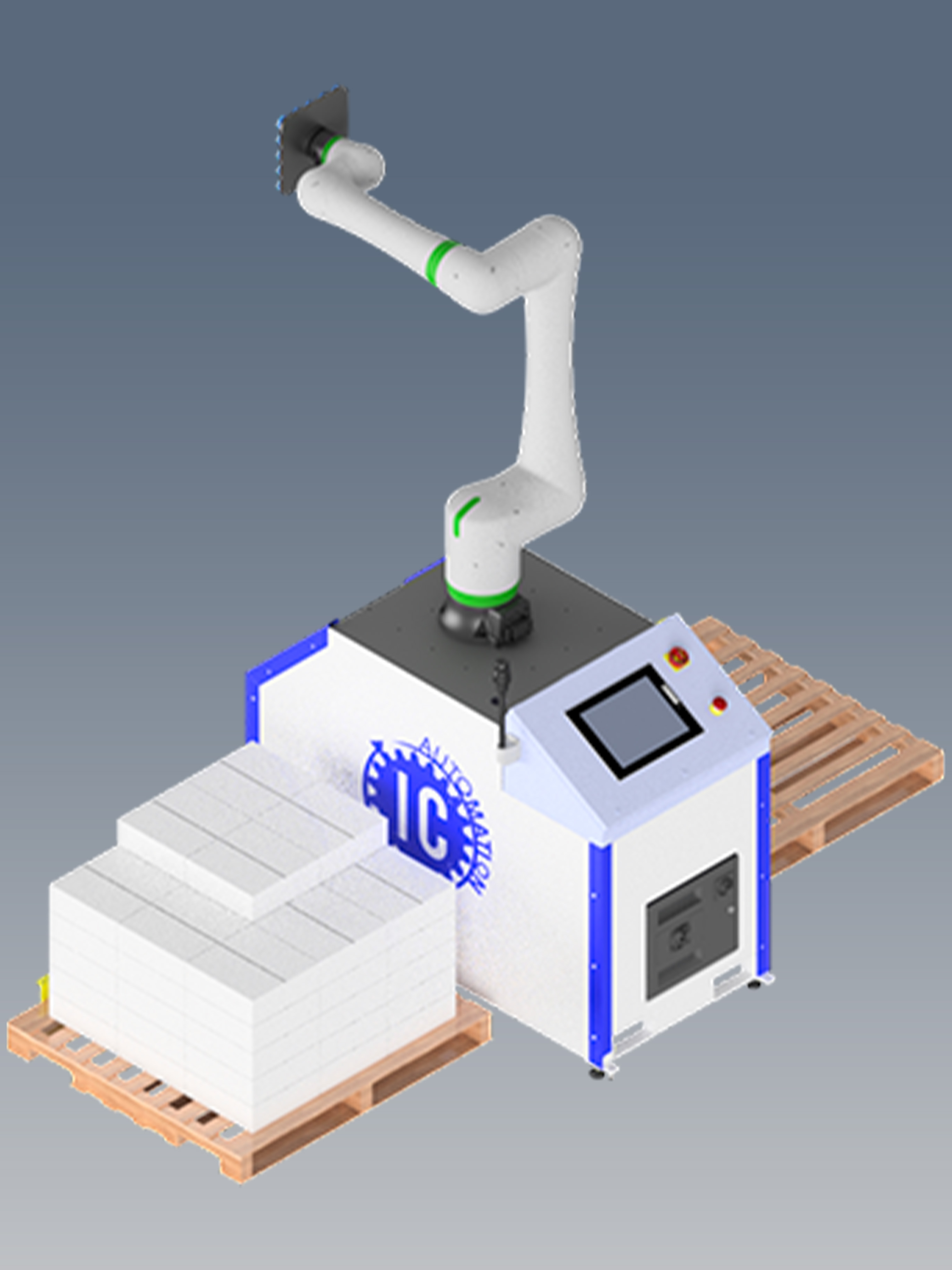 Smart Pallet 1000 FANUC Cobot Go Render 3