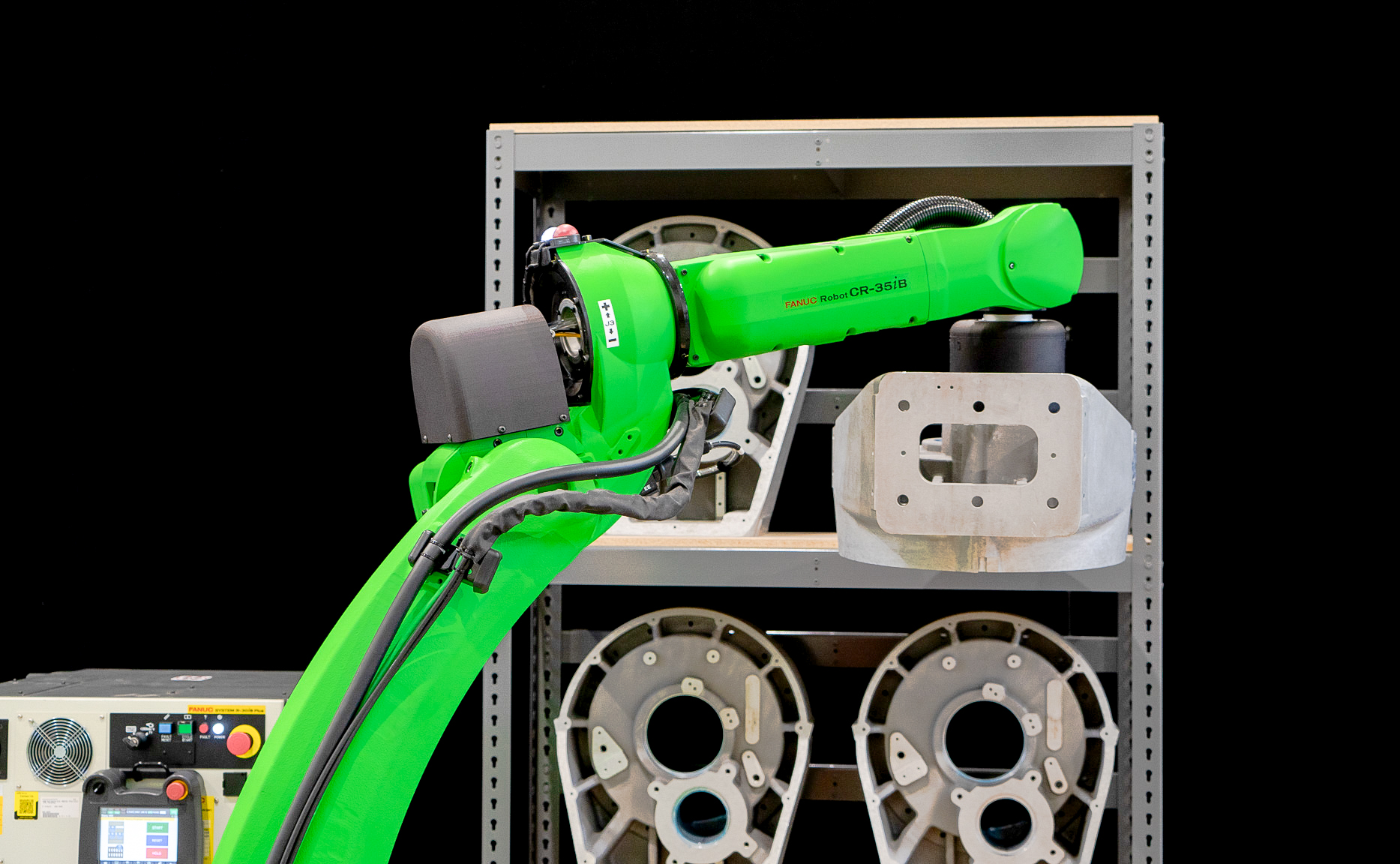 CR-35iB Placing Metal Castings on Shelf