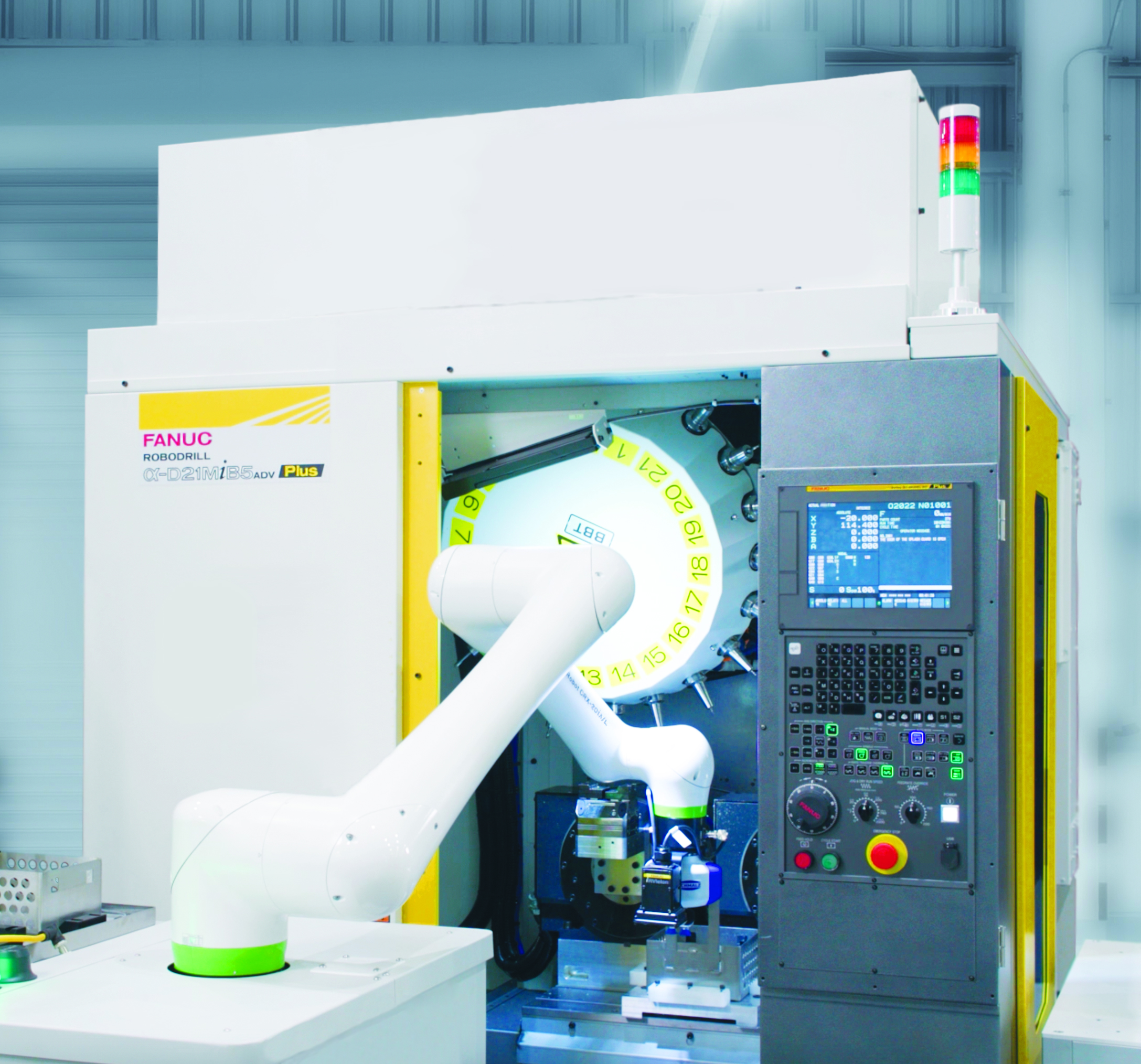 CRX-20iA/L Machine Tending a ROBODRILL Plus