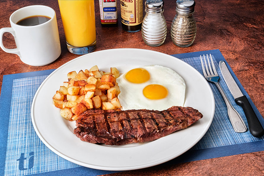Coffee Shop Steak And Eggs 890x593