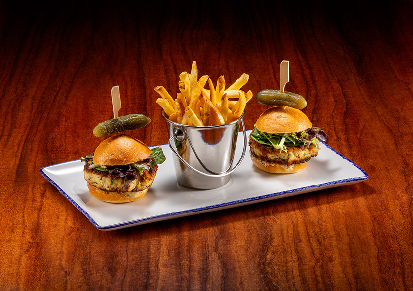 Image of Crab sliders and fries