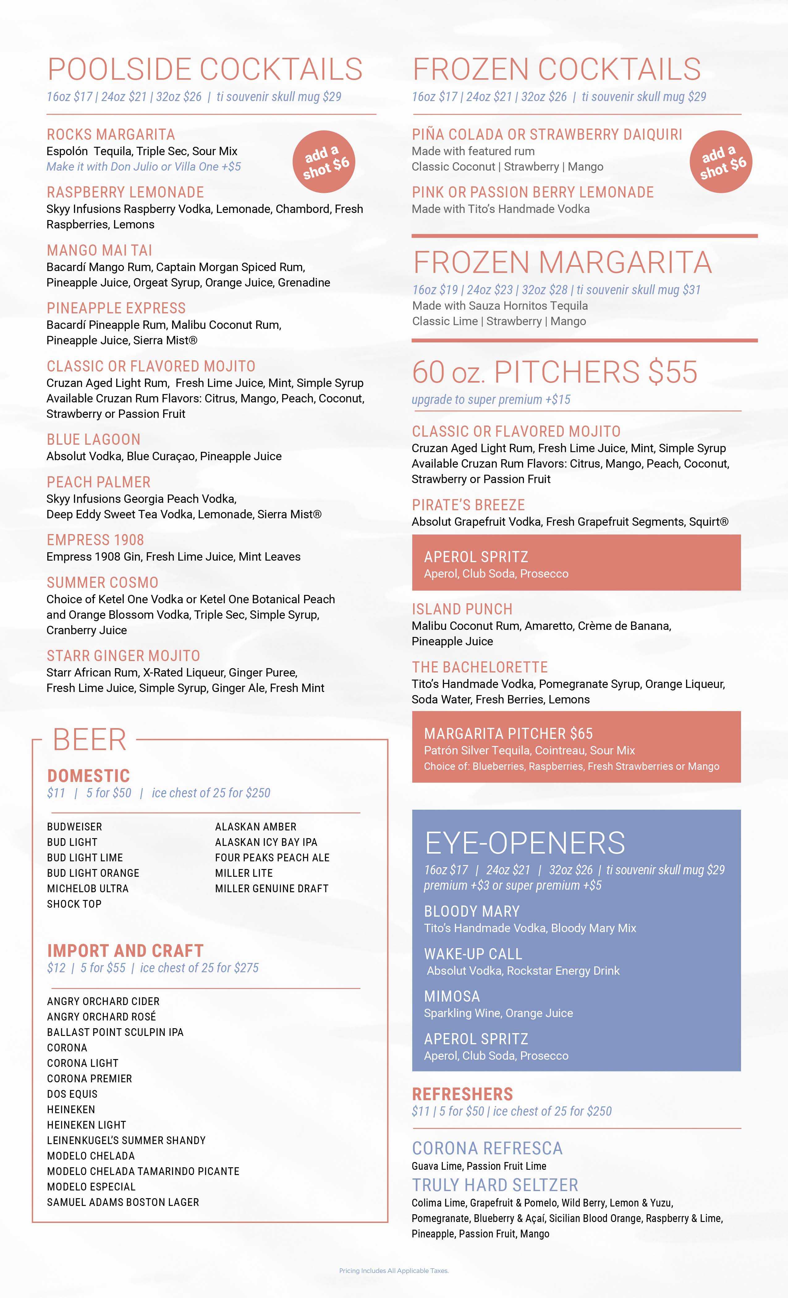 Pool & Cabanas - Treasure Island