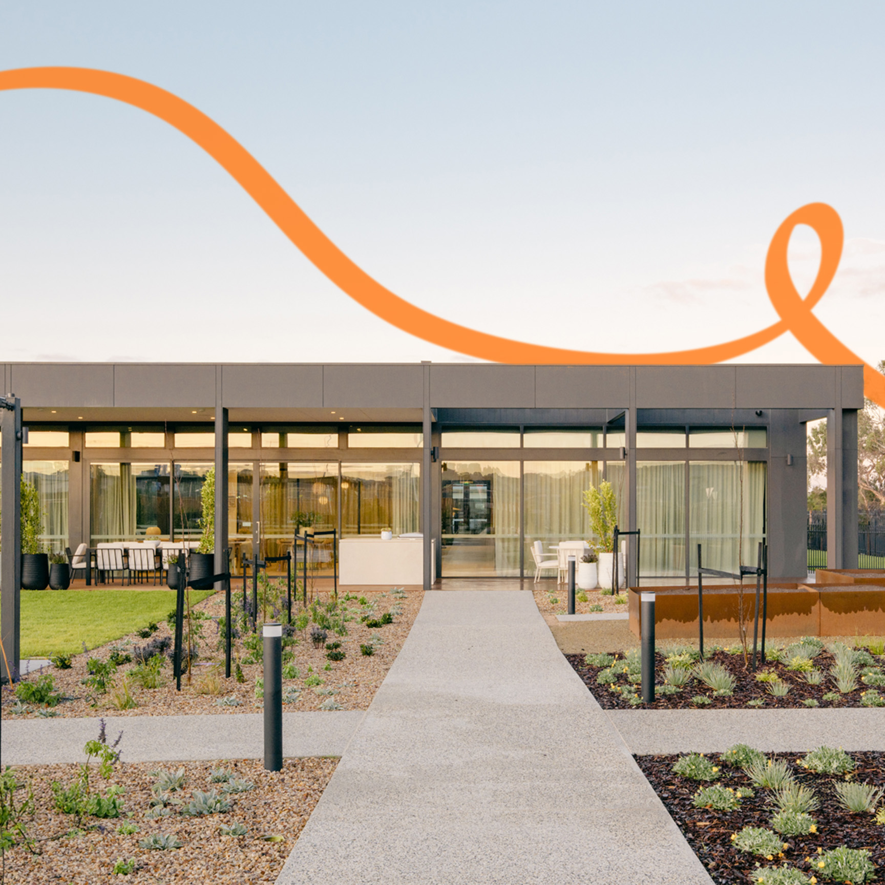 Lifestyle Ridgelea mobile web banner promoting the community with a bold square layout.