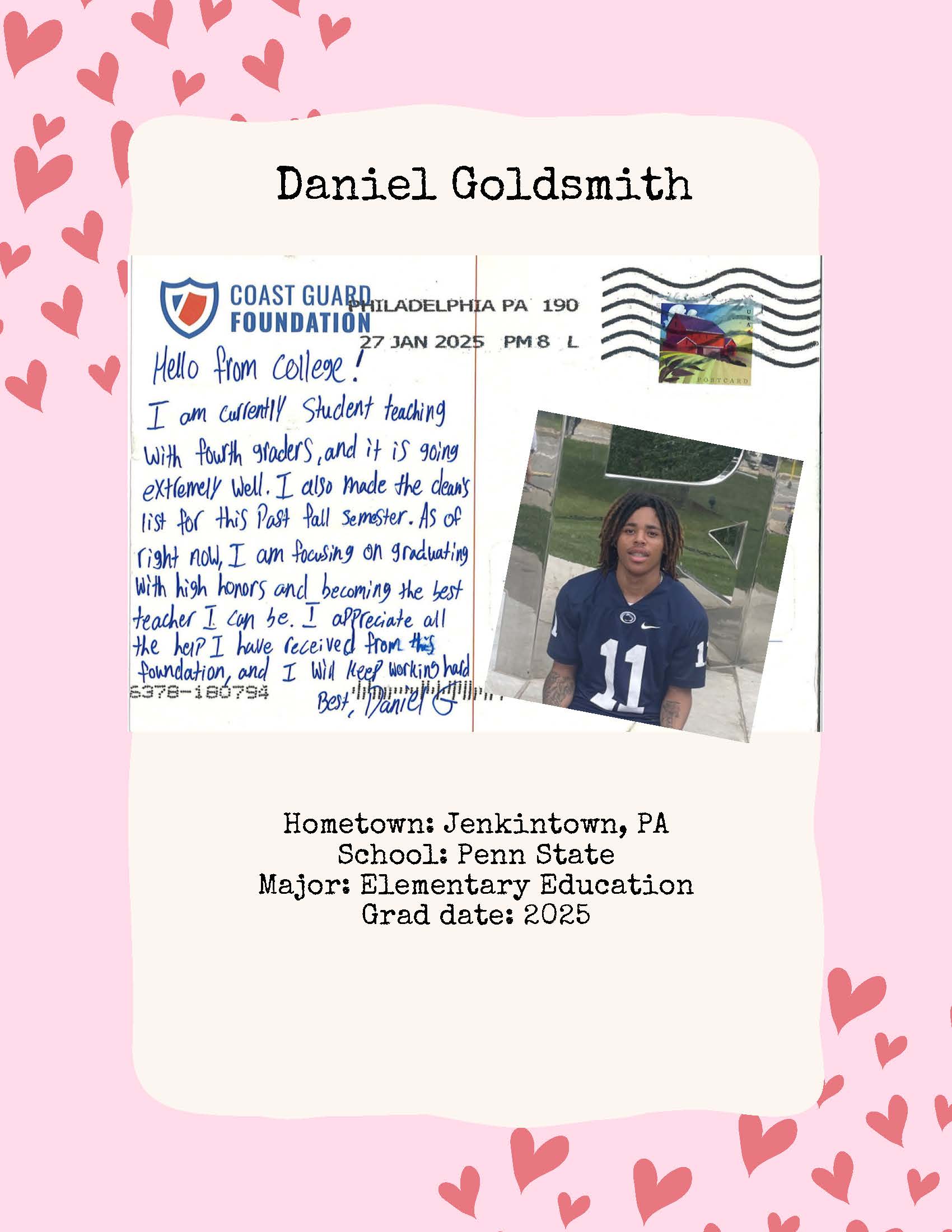 2025 Greetings from College for Valentines Day Page 2