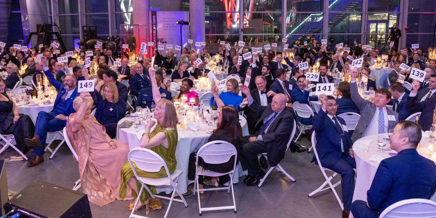 People attending a dinner.