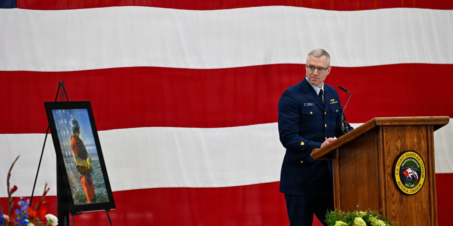 Chief Ben Brown at the podium.
