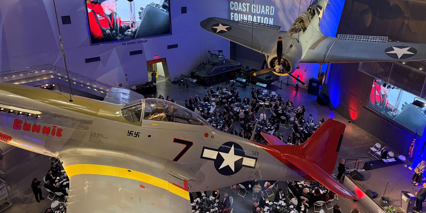 The Coast Guard Foundation's Salute to the Coast Guard in New Orleans is held annually in March at the WWII Museum.