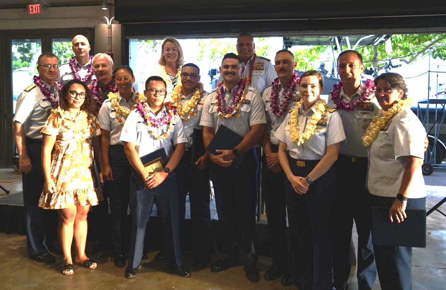 a group photo of Coast Guard members