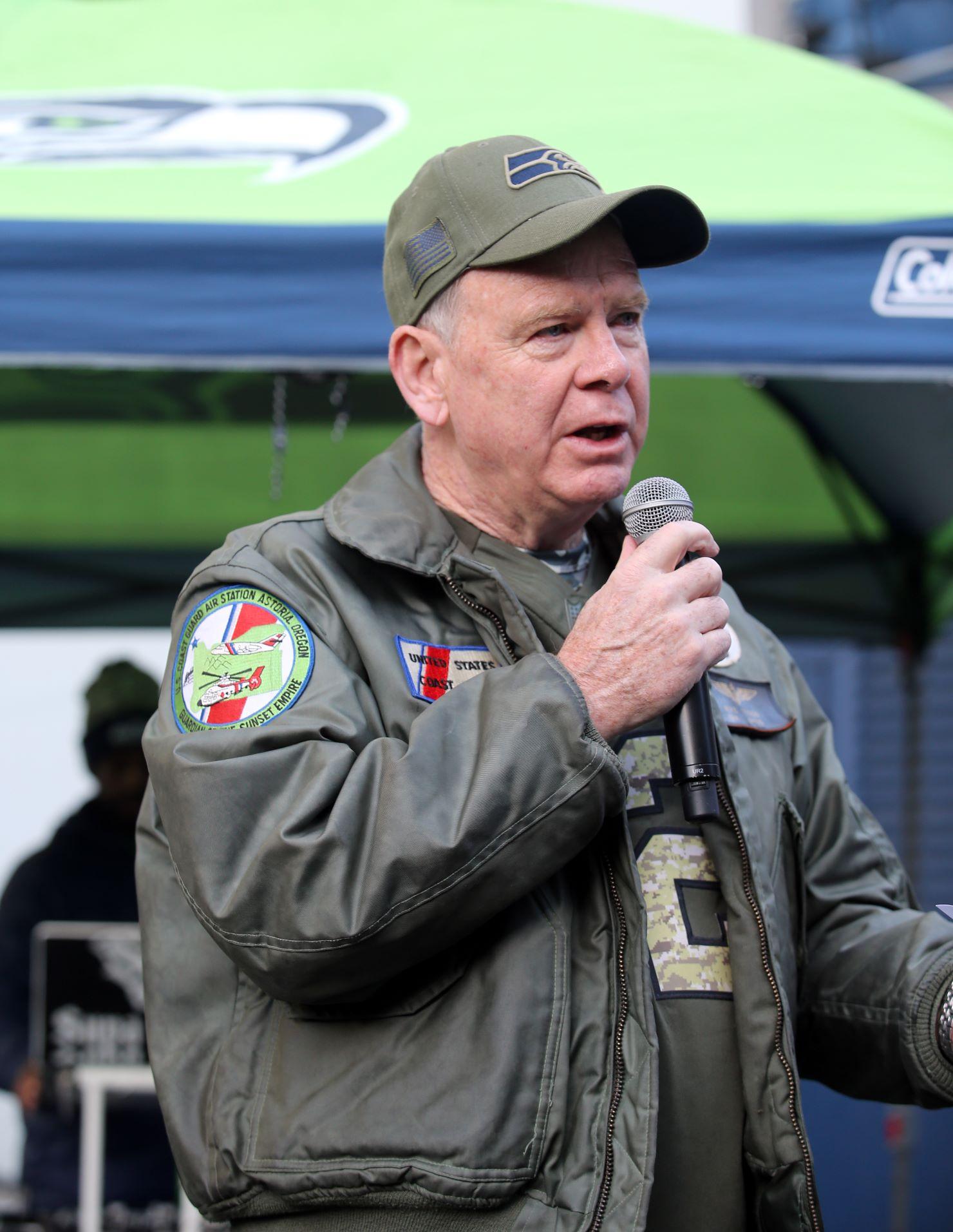Photo of Mike Flood speaking