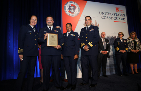 AIR STATION ATLANTIC CITY WAS HONORED AT THE 2022
TRIBUTE TO THE COAST GUARD IN OUR NATION’S CAPITAL
FOR ITS LIFESAVING WORK ALONG THE COAST OF NEW JERSEY
AS WELL AS ITS UNIQUE NATIONAL SECURITY ROLE.