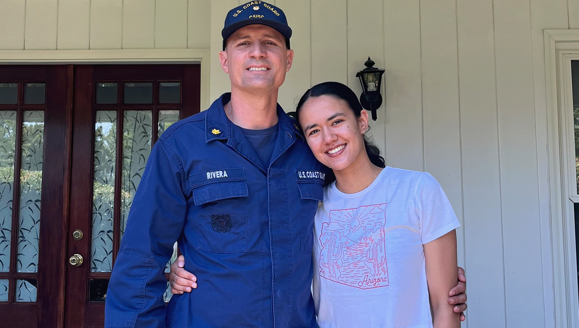 Jeciana Rivera and her father LCDR Hector Rivera