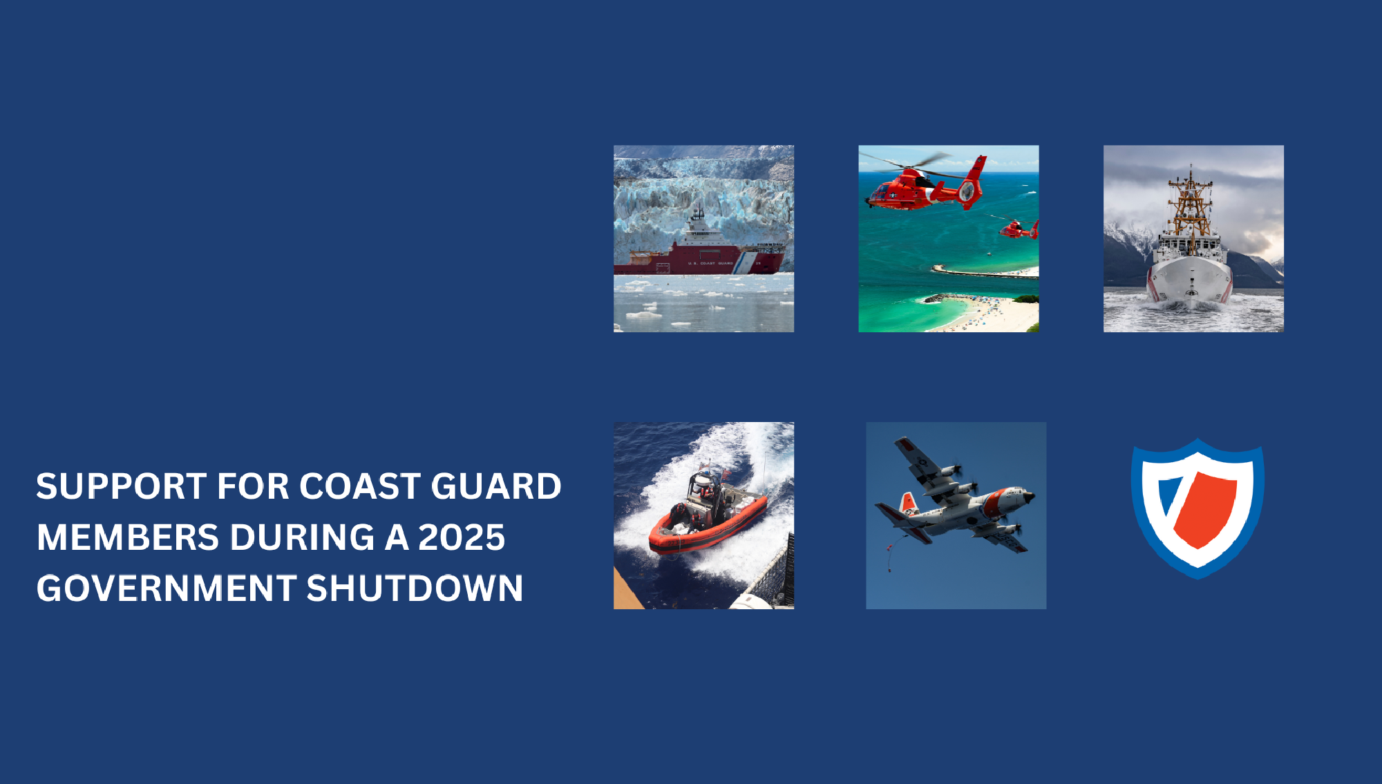 Support for the coast guard during a 2025 government shutdown