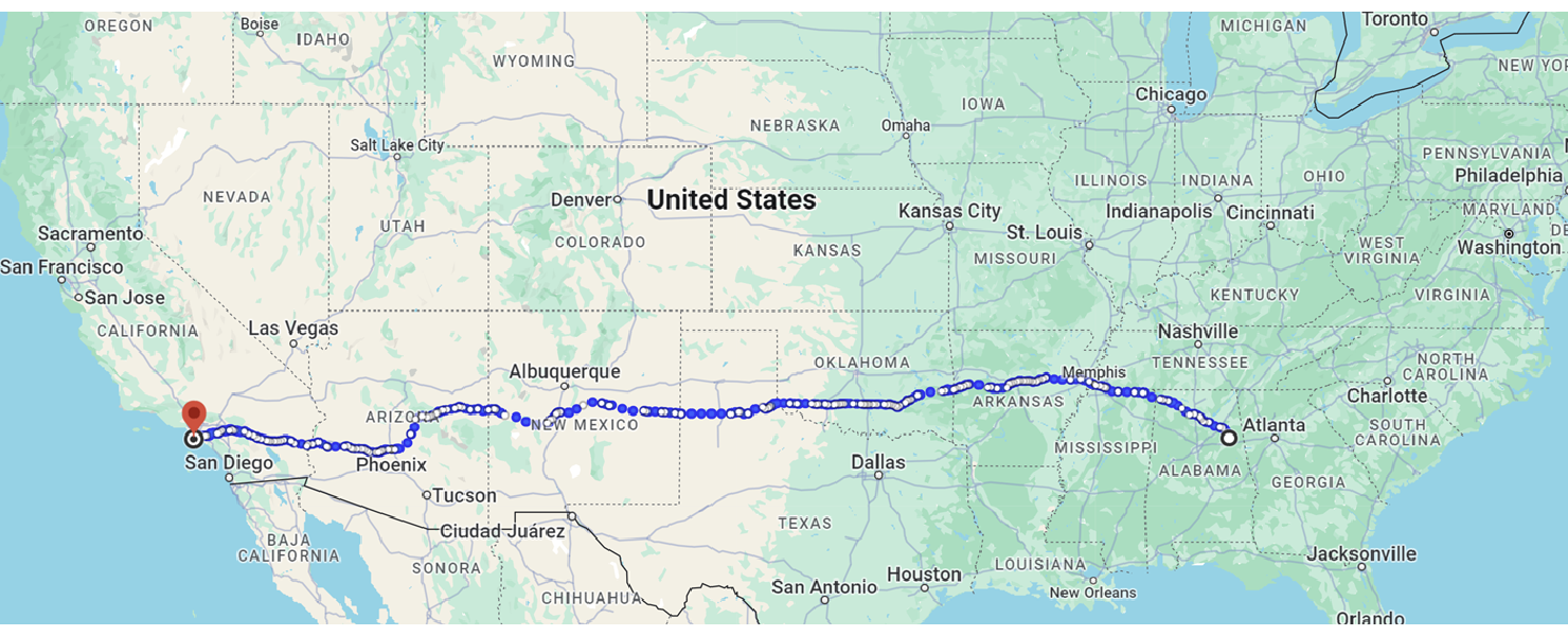 Walk across america route