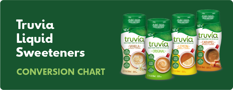 Truvia Sweetener Packets conversion chart