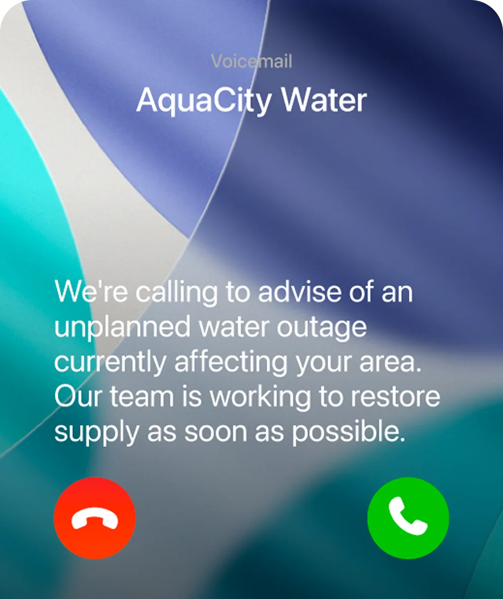 Delivery automated voice messages for urgent alters and critical updates via Voice Communications from SMSGlobal